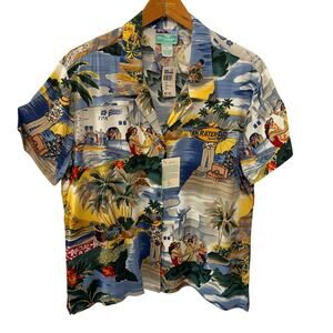 Reyn Spooner Transpac 40 Krater 96 Hawaii Rayon Aloha Shirt Large Vintage NWT